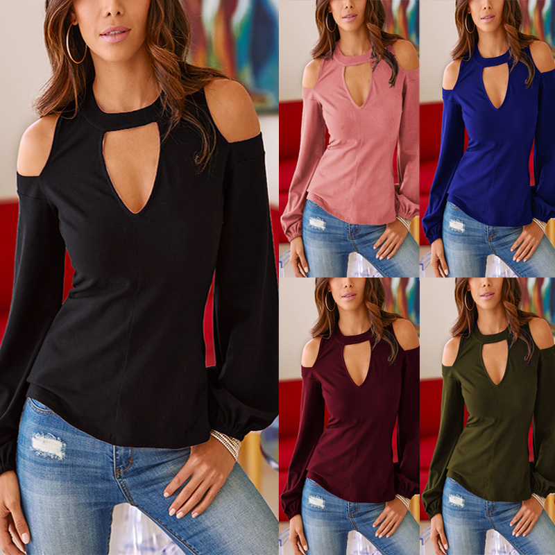 cold shoulder t shirt tops