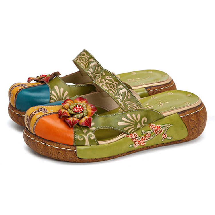 colourful leather shoes