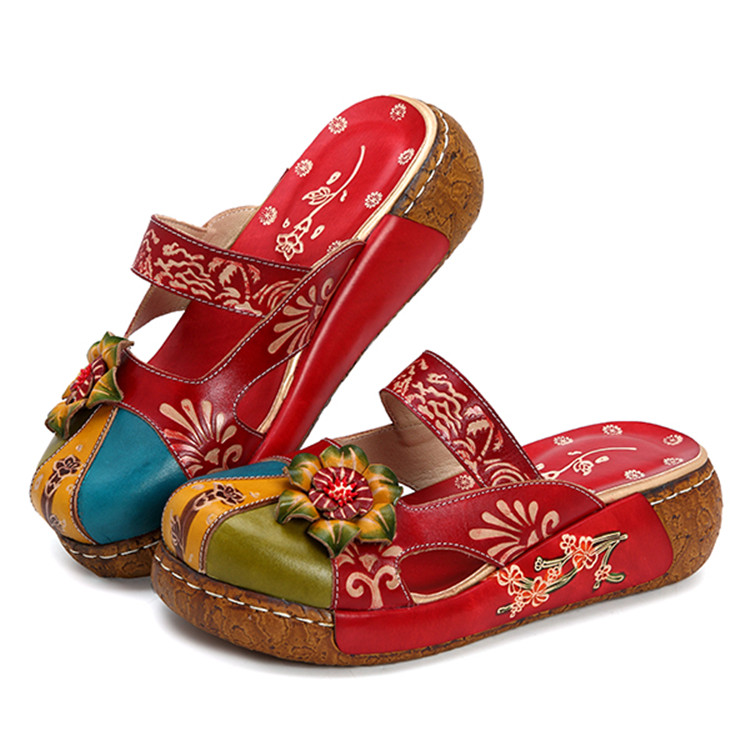 colourful leather shoes