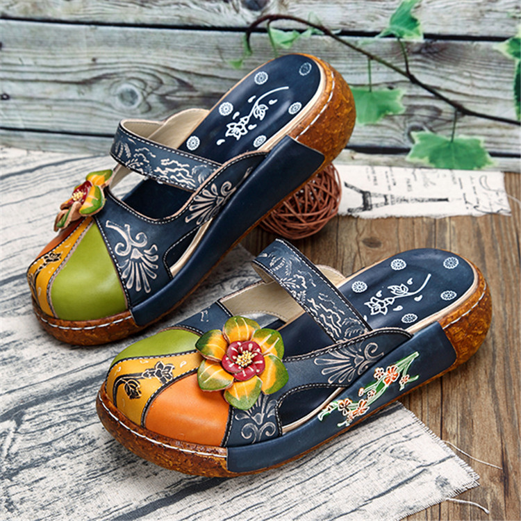 colourful leather shoes