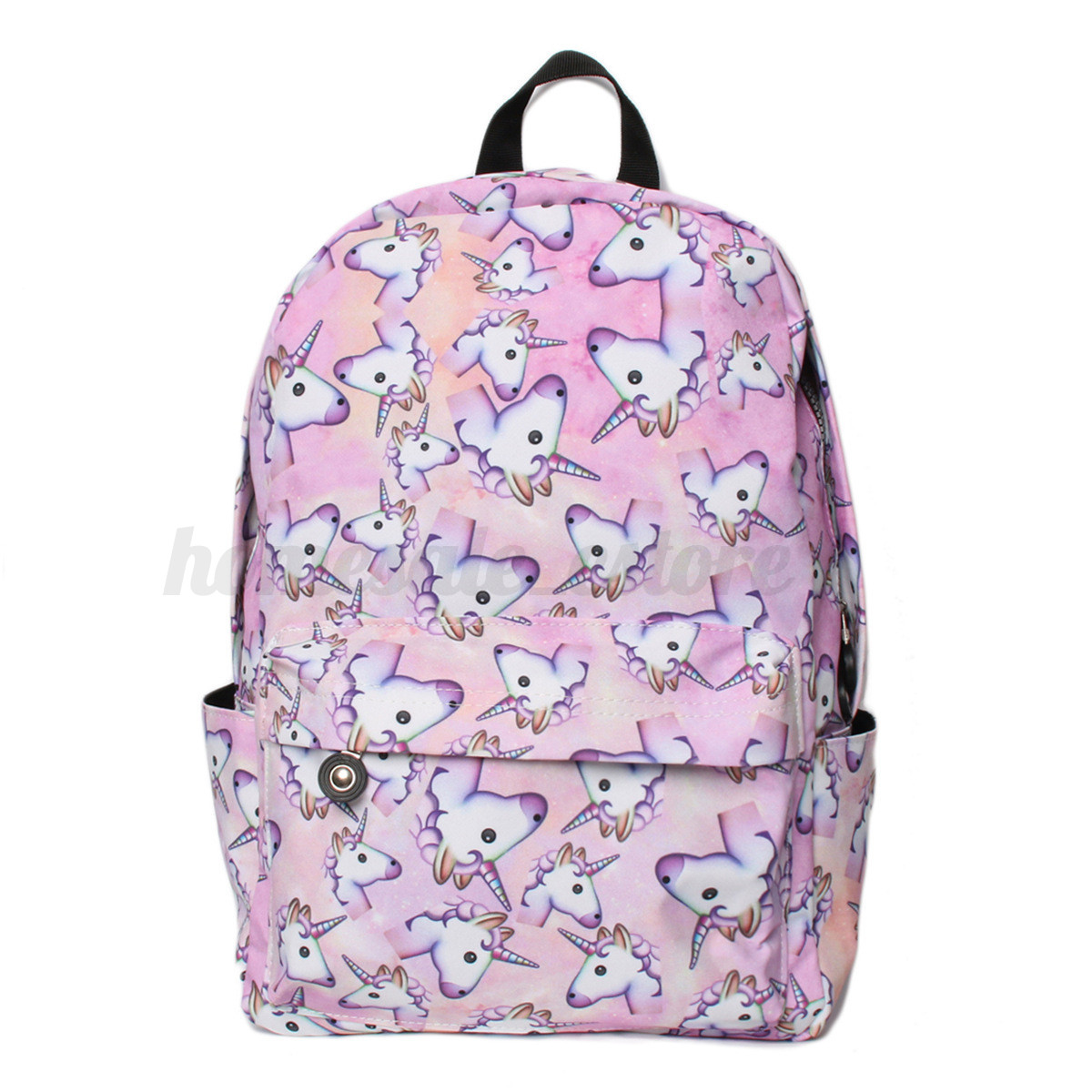 3D Unicorn Print Multi Color Backpack Rainbow School Bag