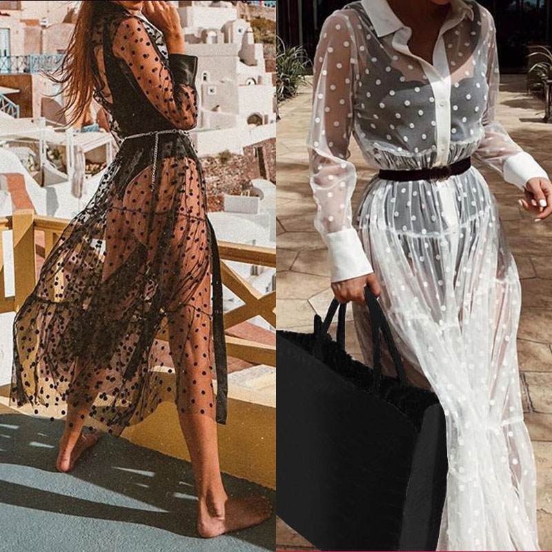 sheer shirt dress beach cover up