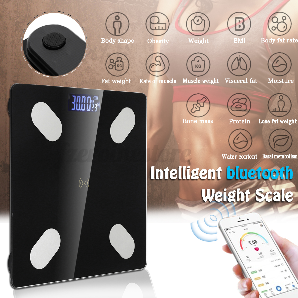 LED-bluetooth-Wireless-Digital-Bathroom-Weight-Scale-Body-Fat-Measures-Weight