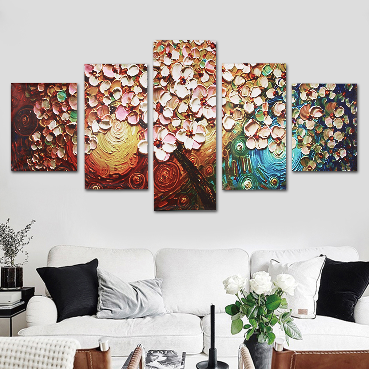 5PCS LARGE CANVAS WALL MODERN ABSTRACT PRINT ART PICTURE ANIMAL PATTERN