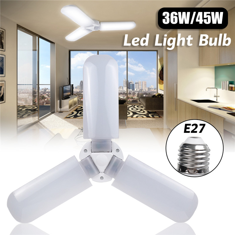45w E27 Bright Foldable Led Ceiling Fan Night Light Chandelier Image Is Loading 45w E27 Bright Foldable Led Ceiling Fan Night
