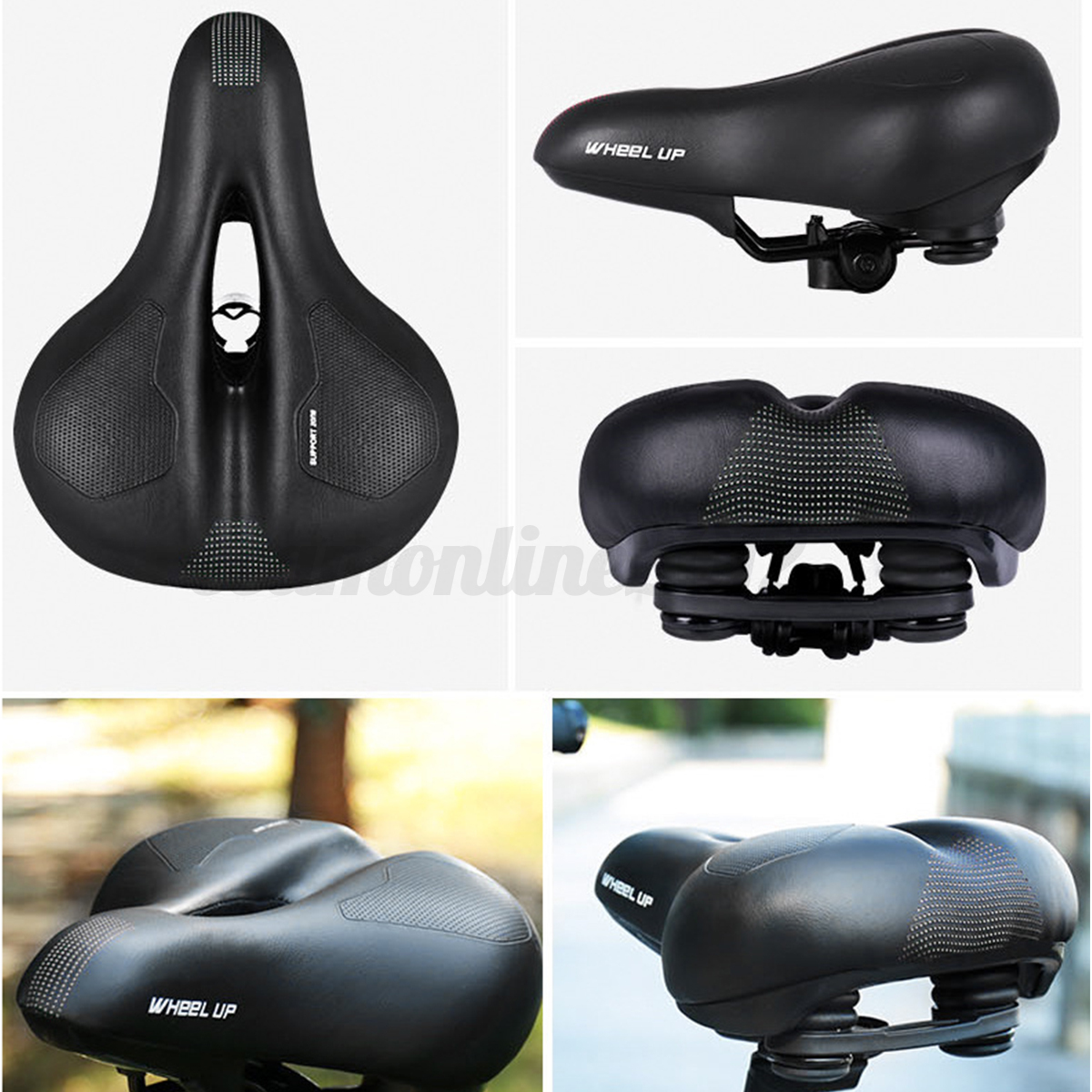 Comfort-Wide-Big-Bum-Bike-Bicycle-Cycling-Saddle-Cushion-Hollow-Soft-Seat-Pad-B