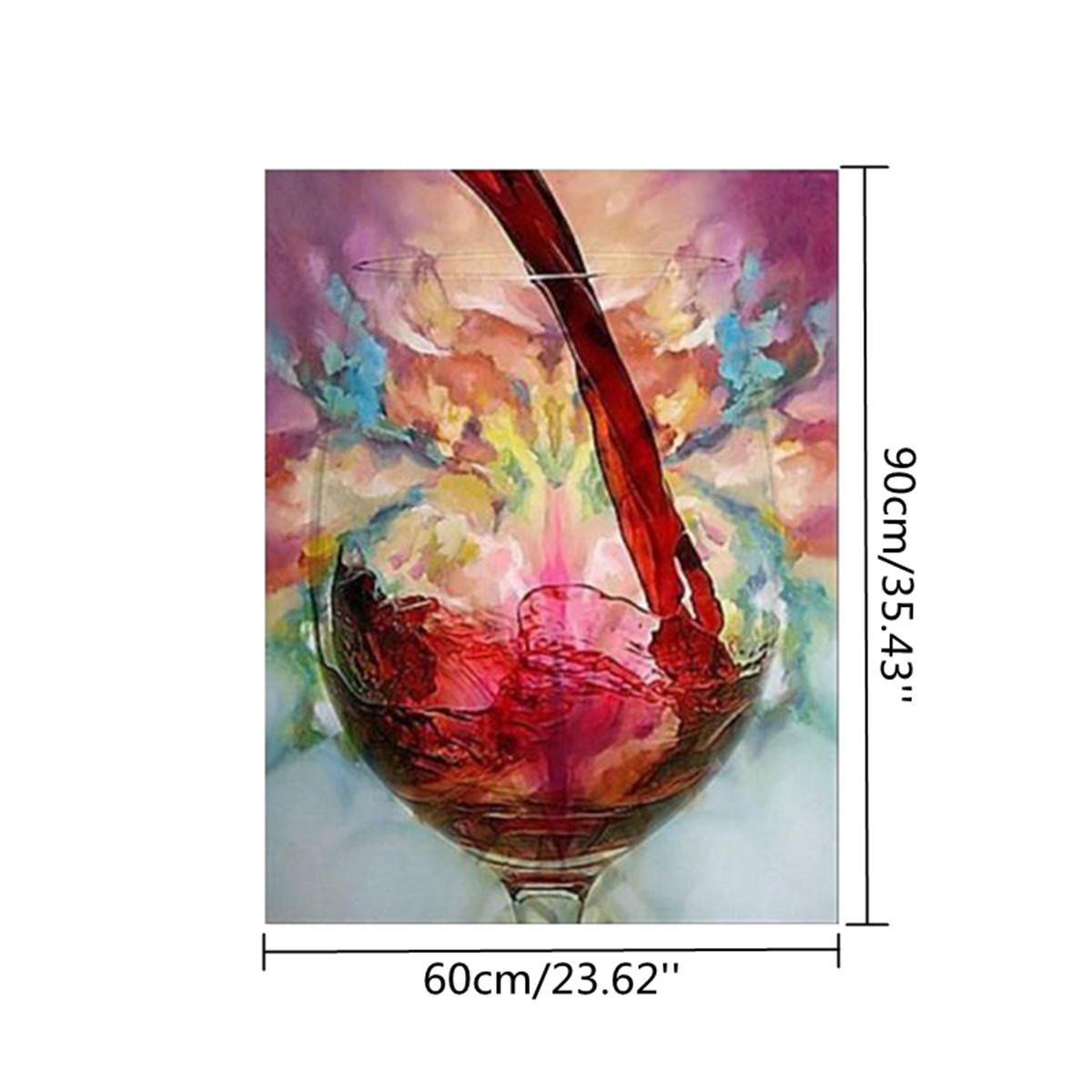 Home Decor Posters Prints Large Framed Colorful Martini Glasses