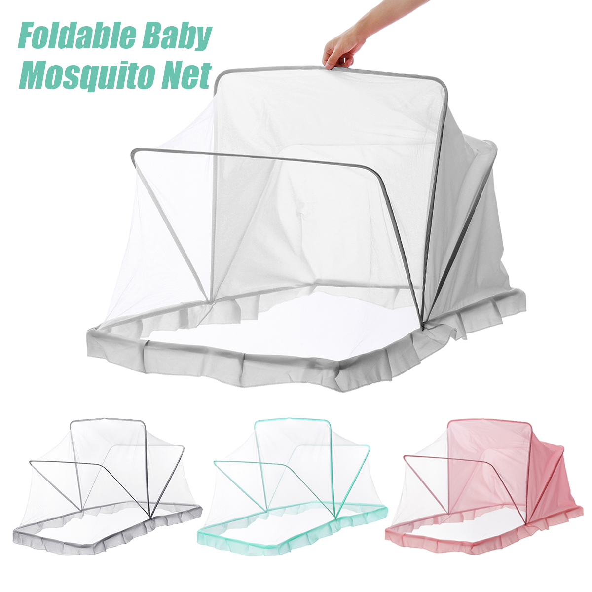 Linge De Lit Pour Bebes Bebe Lit Pliable Moustique Filet Moustiquaire Protection Insectes Voyage Tente Ciel De Lit Bebe Puericulture