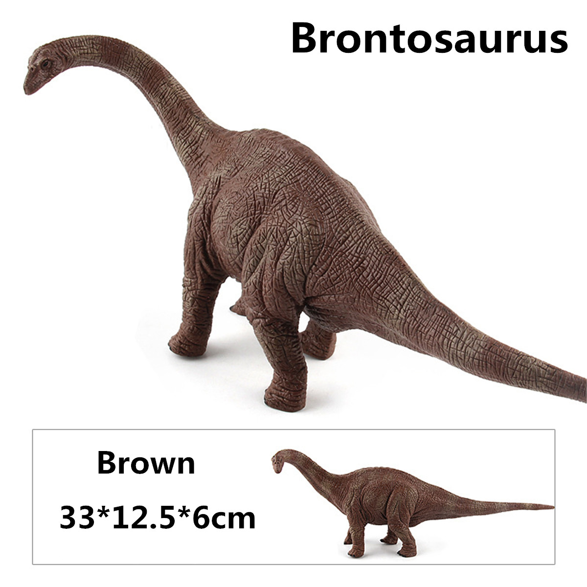 Large Brontosaurus Dinosaur Toy Realistic Solid Plastic Model Christmas GIFT Kid