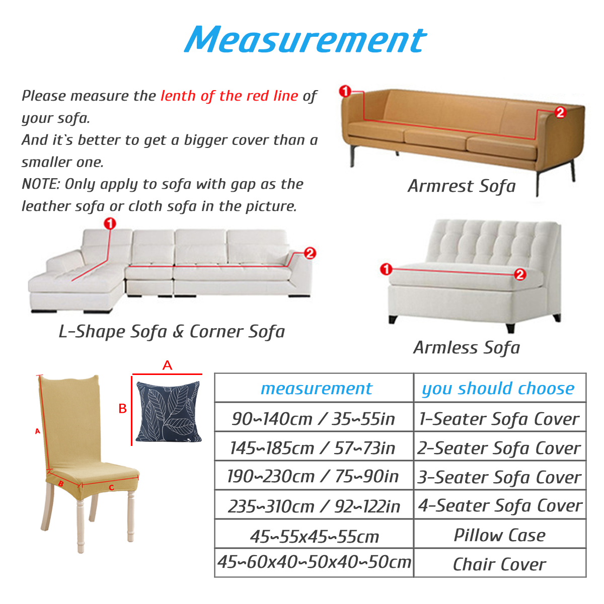 1 2 3 4 Seater Elastic Stretch Sofa Cover Pillow Case Thicken