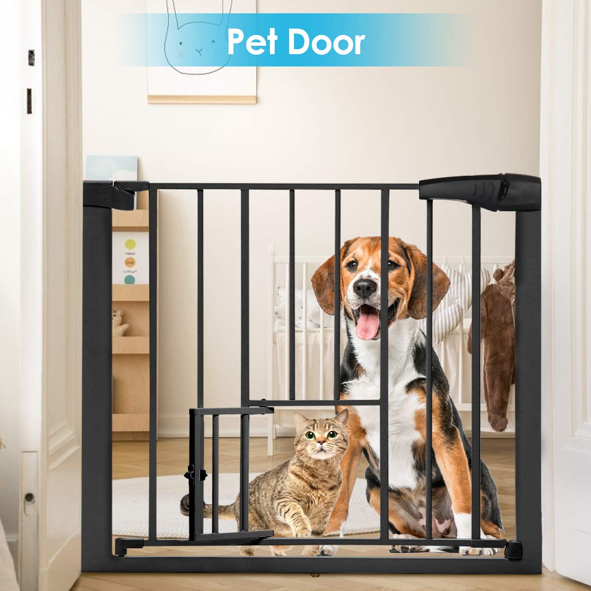 baby gate with pet door