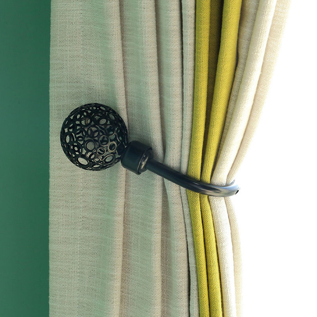 2x Vorhang Raffhalter Raffhaken Wandhaken Gardinenhalter