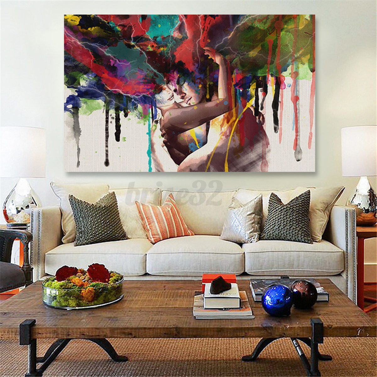 45x30cm Abstract Couple Canvas Painting Print Art Picture ...