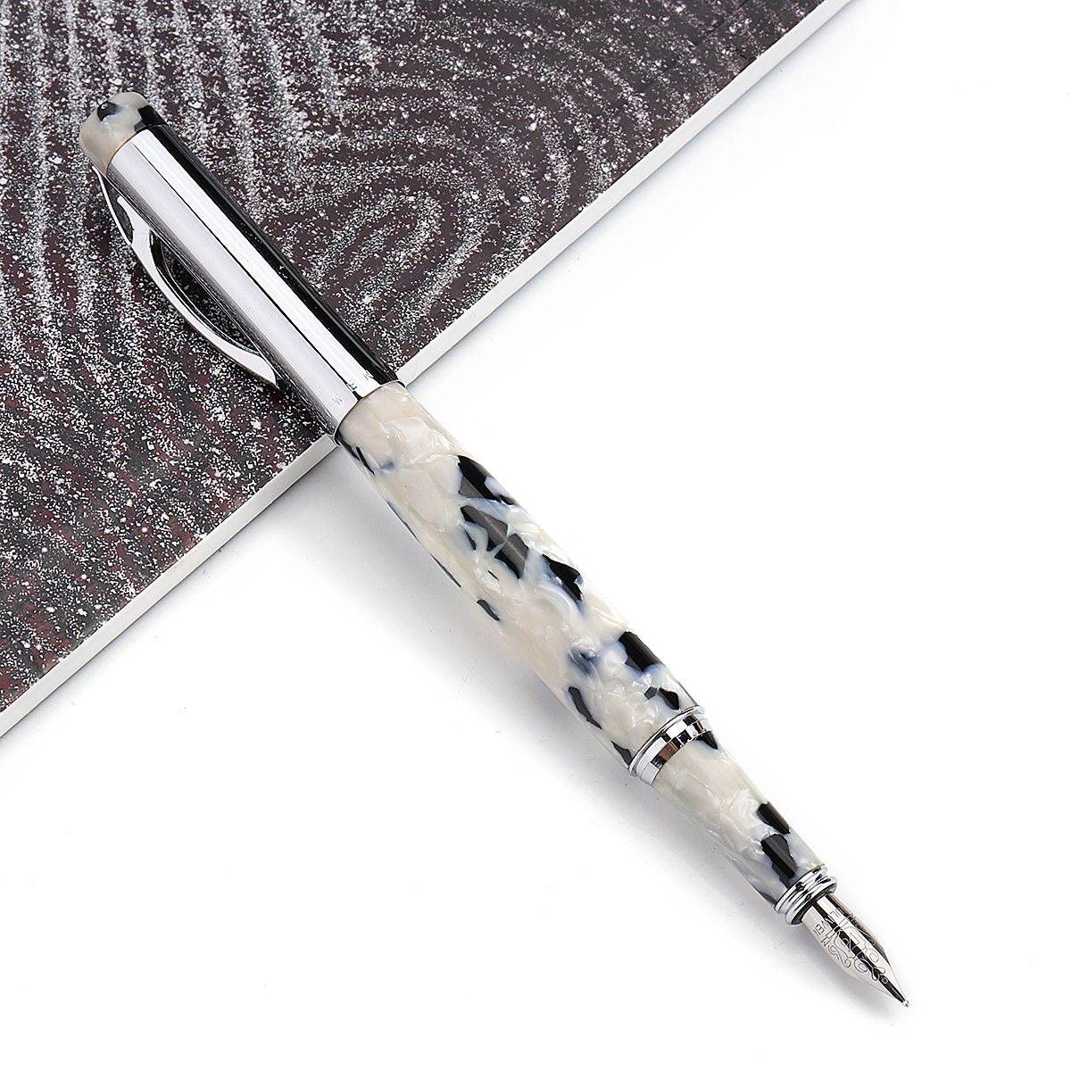 Fuliwen 809 2 Styles Fountain Pen 0 5 Medium Nib Steel Cap Writing Fuliwen 809 2 Styles Fountain Pen 0 5