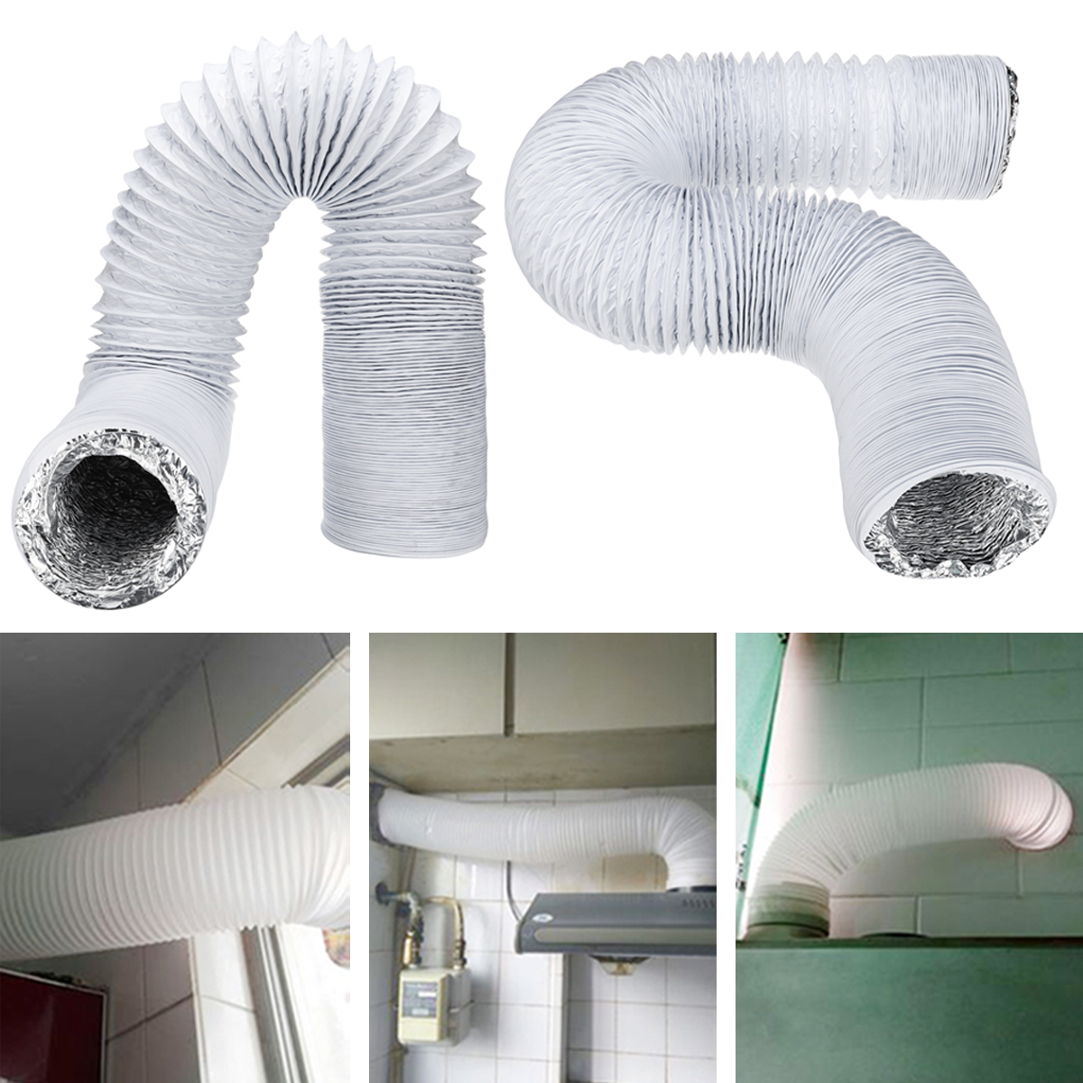J 5 6 M Abluftschlauch 150 130 mm PVC Alu Flexibel Mobil Klimaanlage