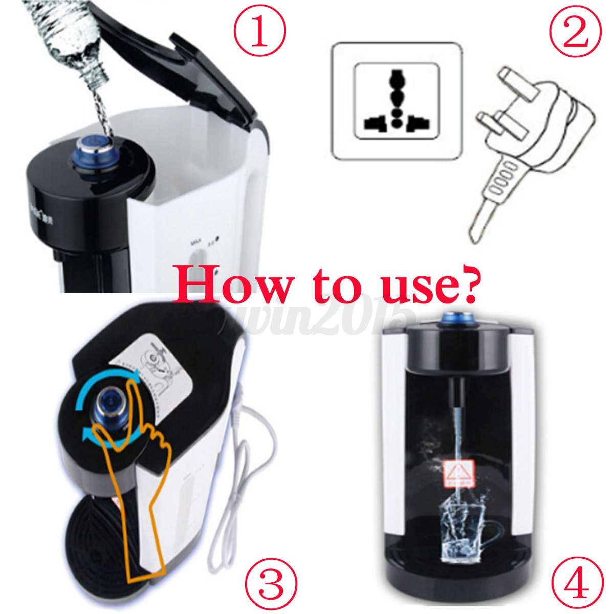 3L Instant Hot Water Boiling Kettle Electric Heating Tea Coffee Maker Dispenser eBay