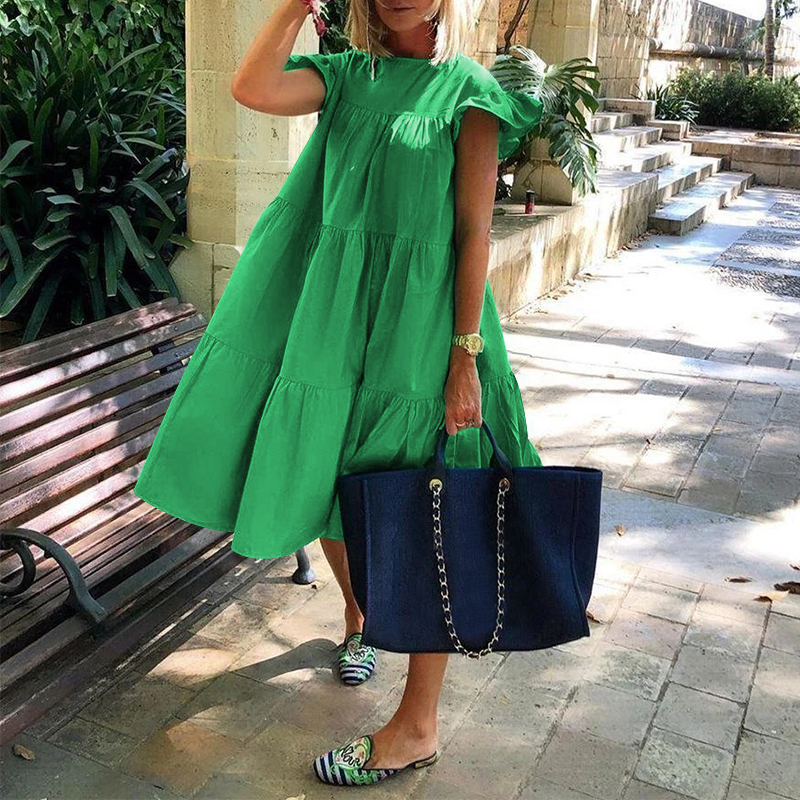 Loose Baggy Midi Dress Sundress | eBay