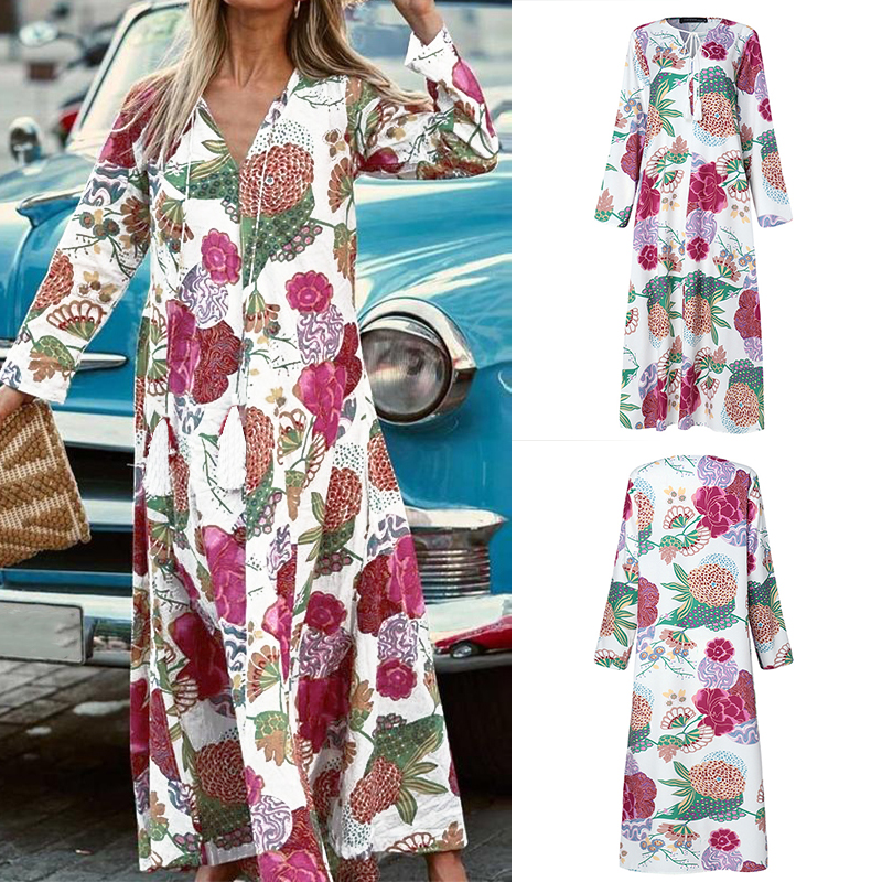 long sleeve summer maxi dress uk