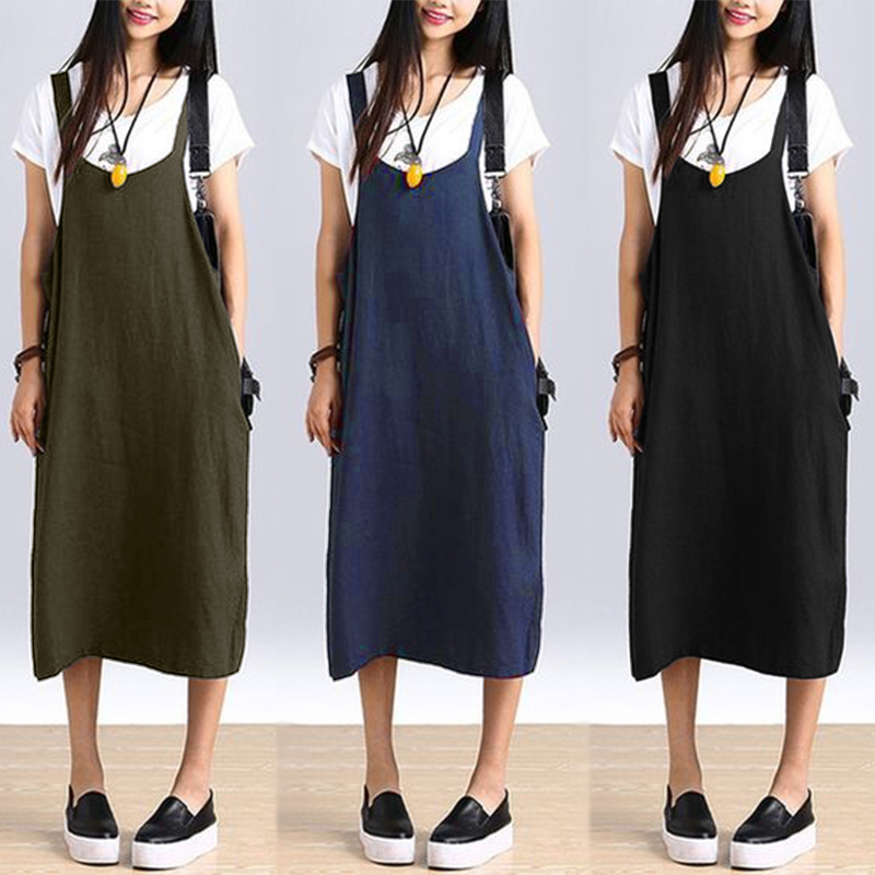 dungaree dress green