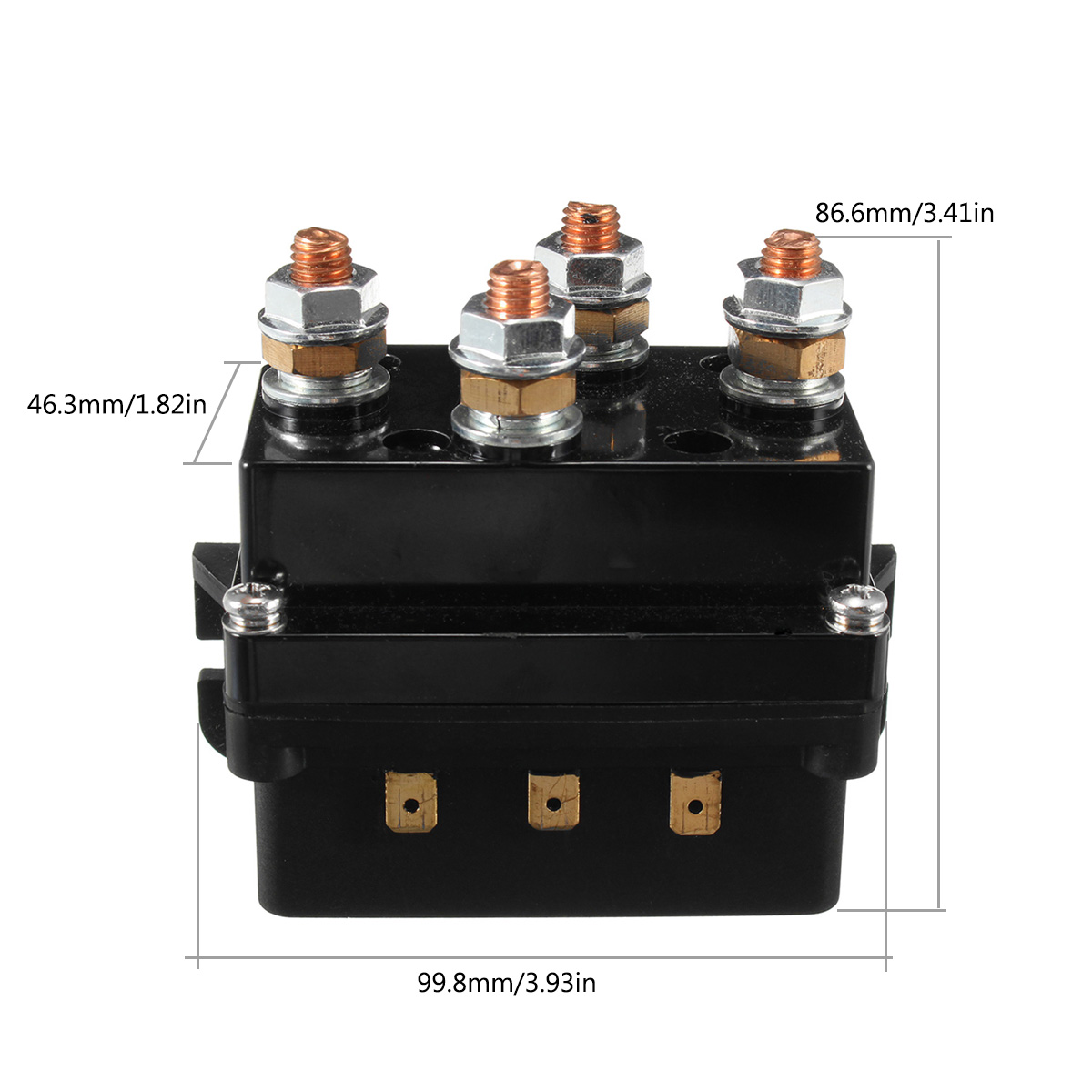 12V 500A HD Electric Contactor Winch Solenoid Twin ... understanding a size 00 contactor wiring 