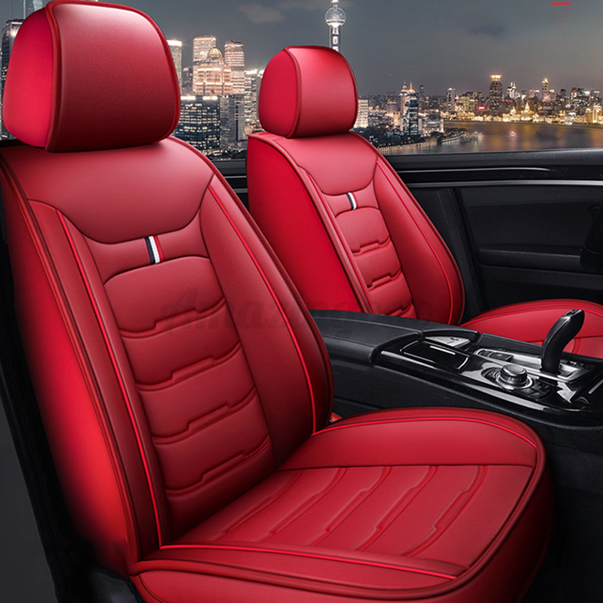 1/2Pcs Universal Car SUV Front Seat Cover PU Leather Full
