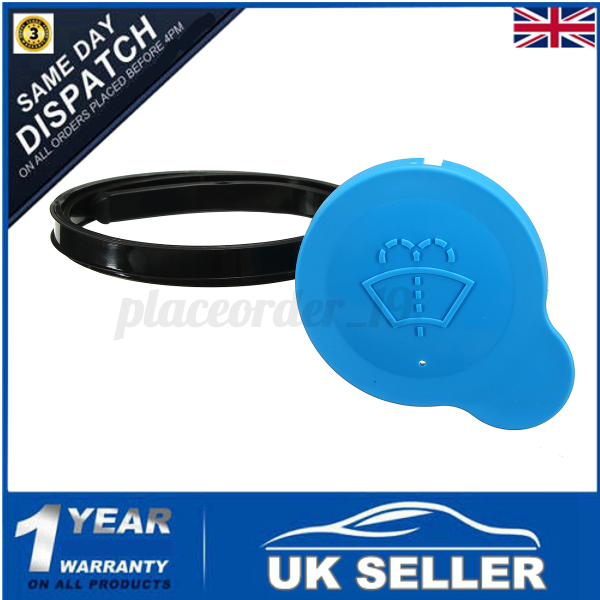 High Quality Car Windscreen Reservoir Washer Bottle Cap Blue for Nissan Qashqai Replacement for Broken or Missing One