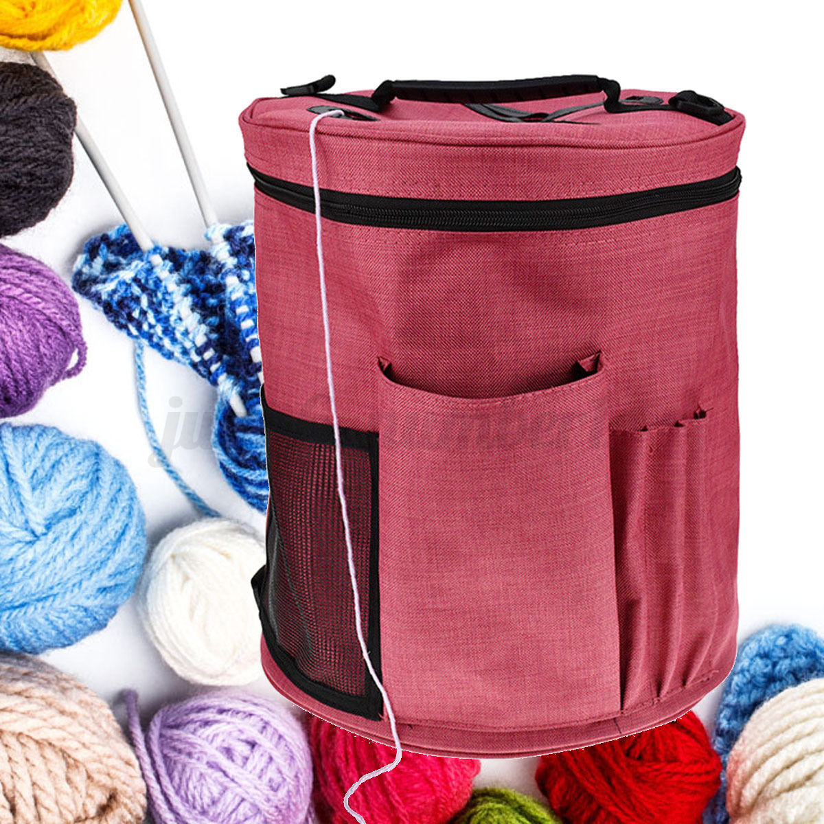 Large Knitting Tote Bag Yarn Storage Bag for Organizer Crochet Knitting