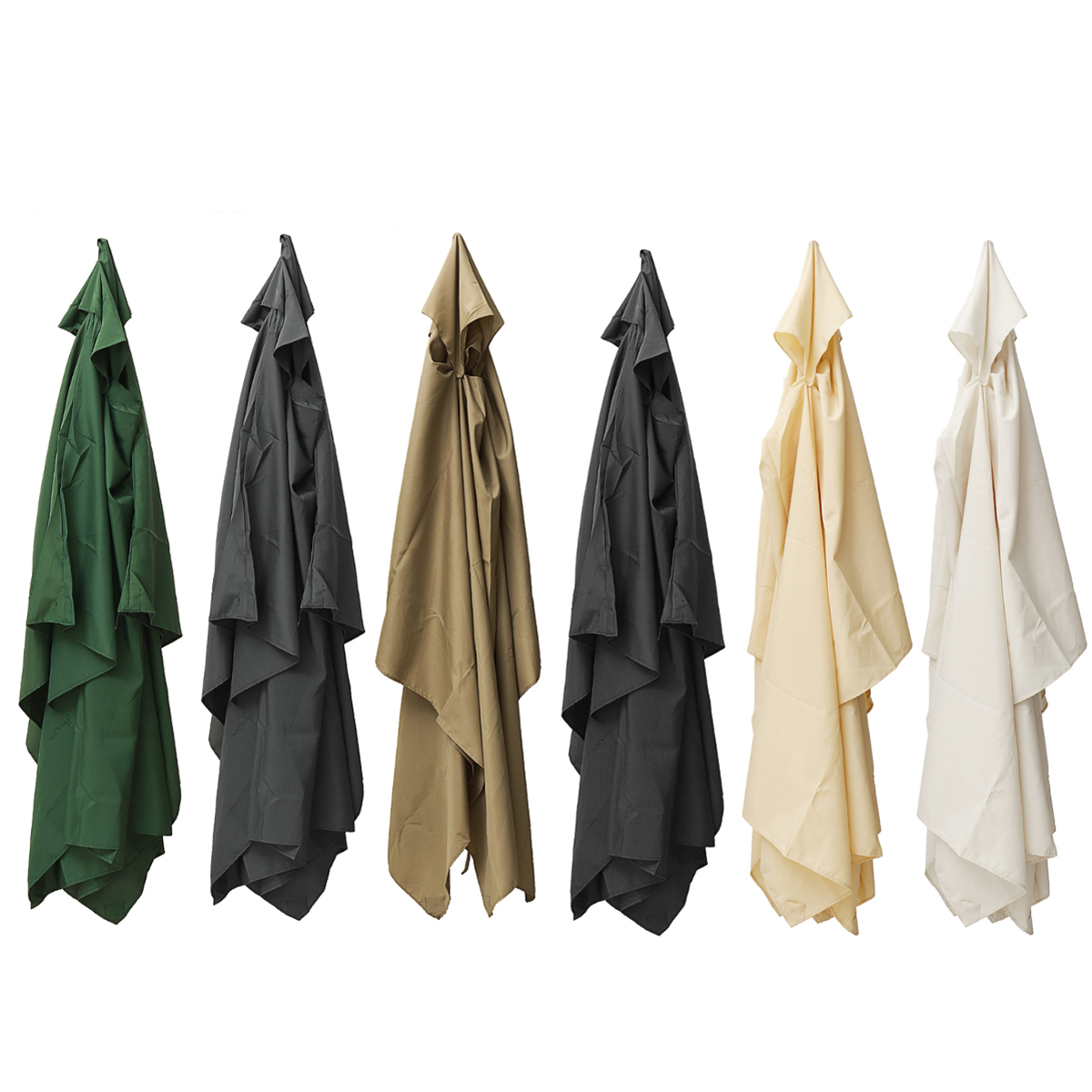 3x2m 6 Arm Replacement Fabric Garden Parasol Canopy Cover ...