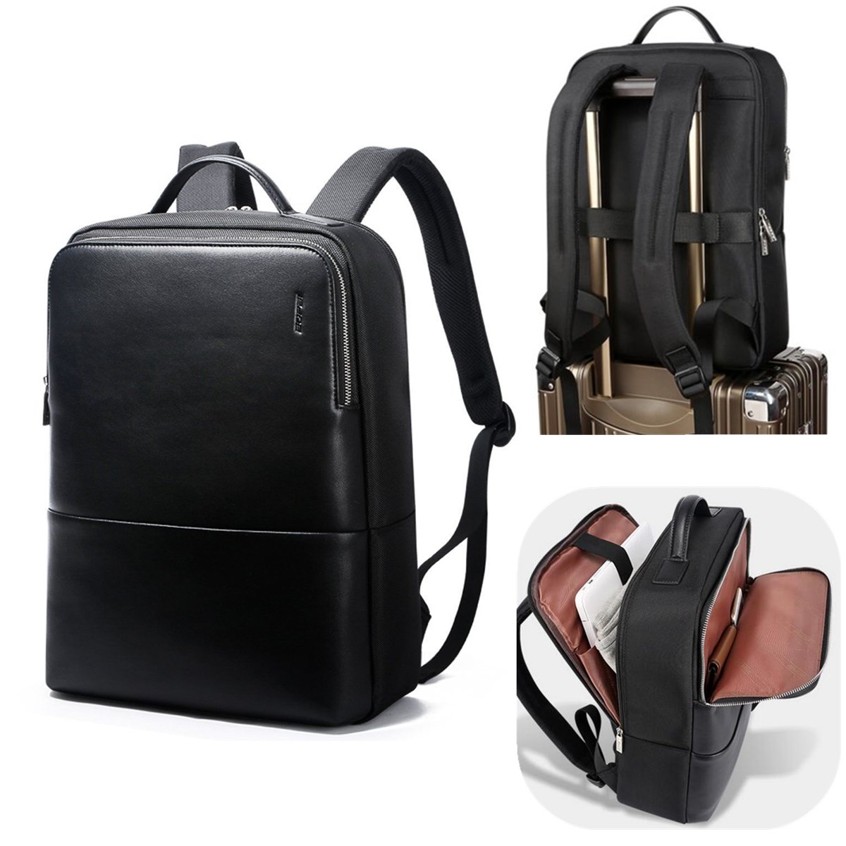 business leather backpack