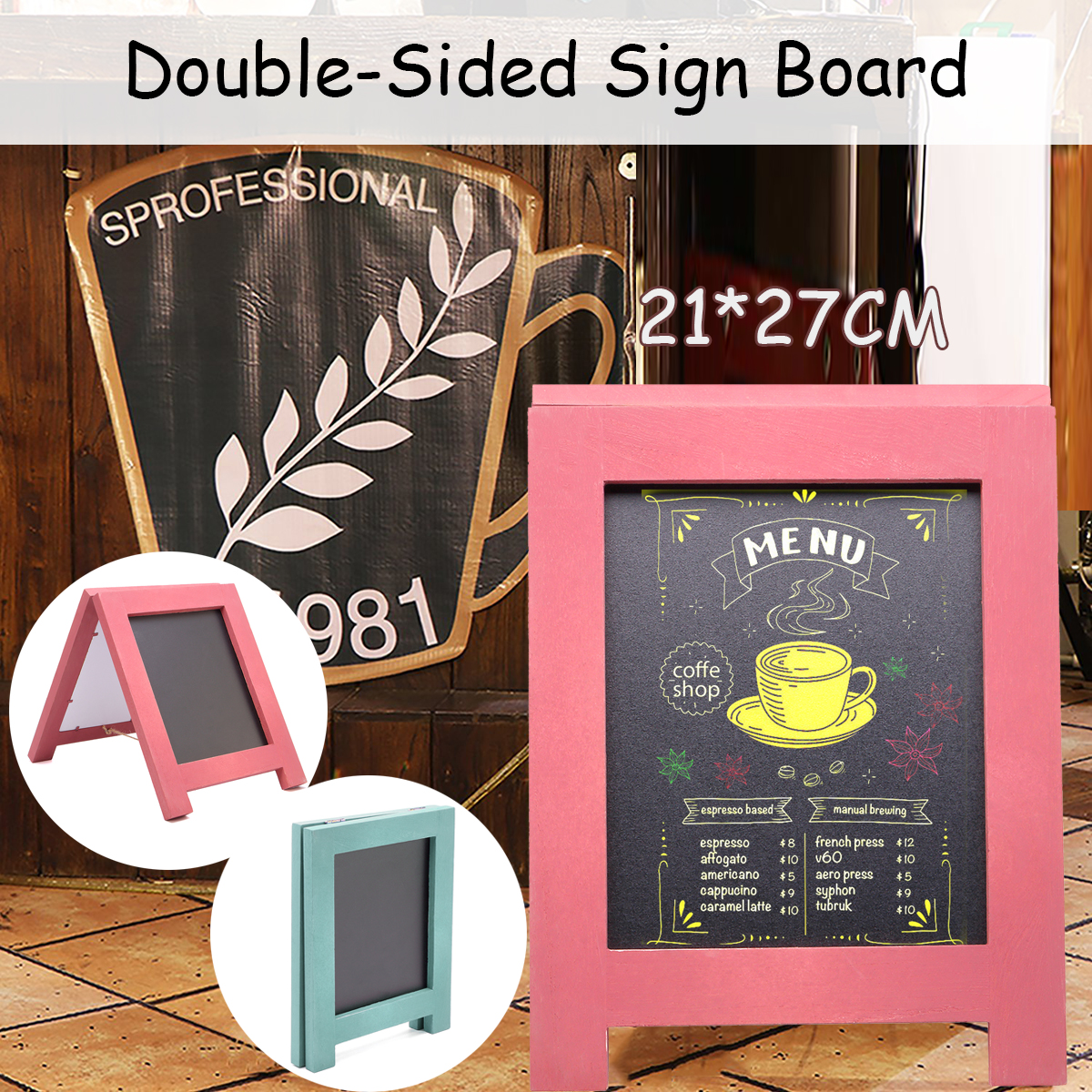 blackboard framed chalkboard cafe
