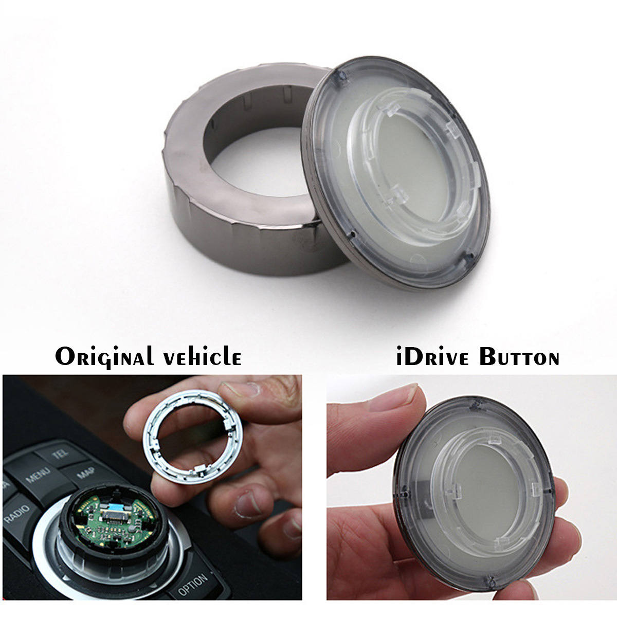 Multimedia Dreknopf Deckel Abdeckung IDRIVE PFEILE Taste Für BMW F10 F20 F30 Neu