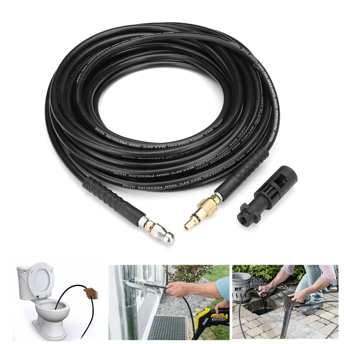 5800PSI 15M High Pressure Washer Hose Pipe Drain Cleaner Set Kit Fit For KARCHER eBay 5800PSI 15M High Pressure Washer Hose Pipe Drain Cleaner Set Kit Fit For KARCHER eBay
