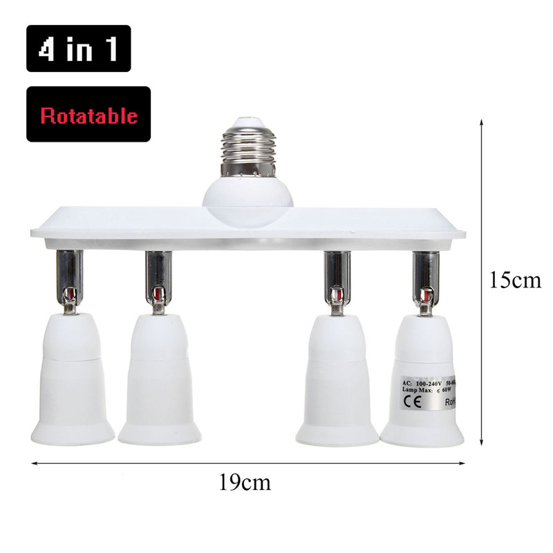 3 4 5 In 1 E27 E26 Light Bulb Socket Splitter Adapter Led Lamp 3 4 5 In 1 E27 E26 Light