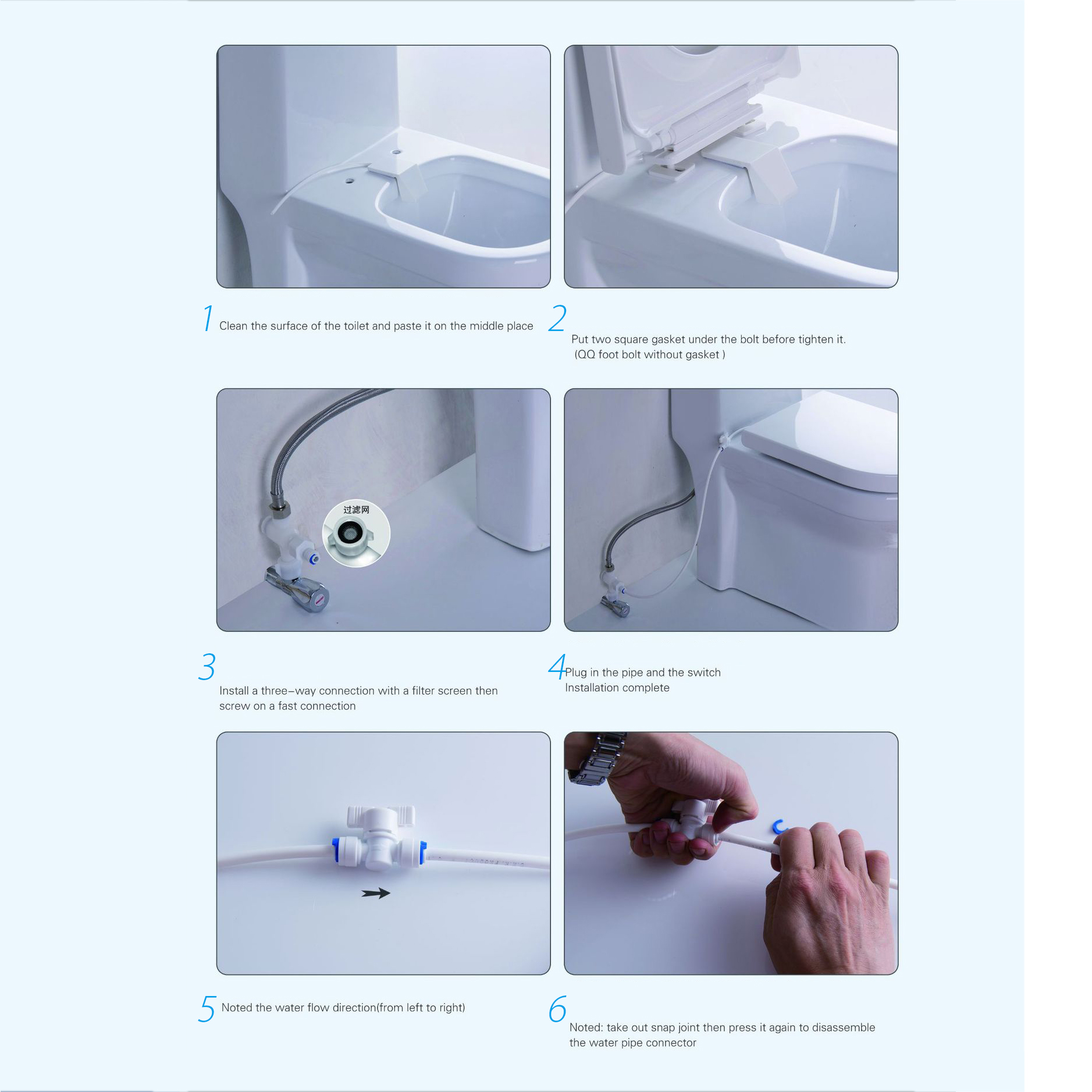 Toilettengerät WC Toilette Bidet Sprüher Sanitärgerät Intelligentes Waschen ❤