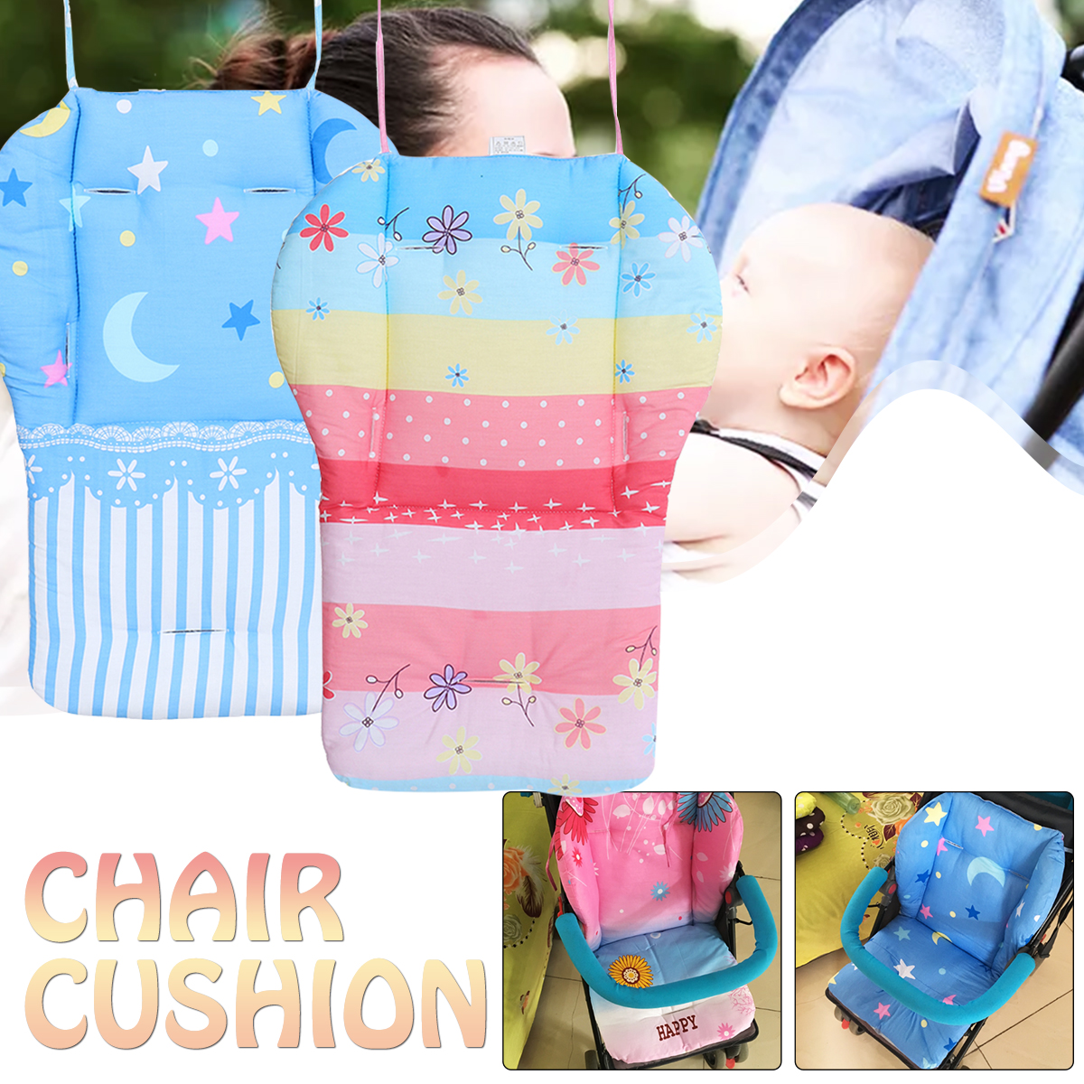 Pram Pad Cushion Mat for Baby Stroller Children