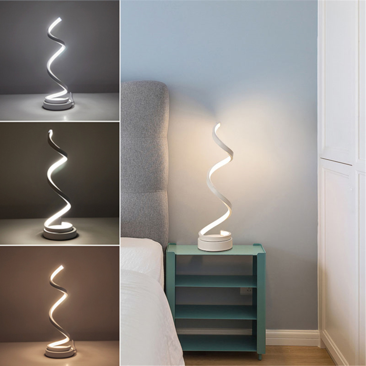 led spiral table lamp