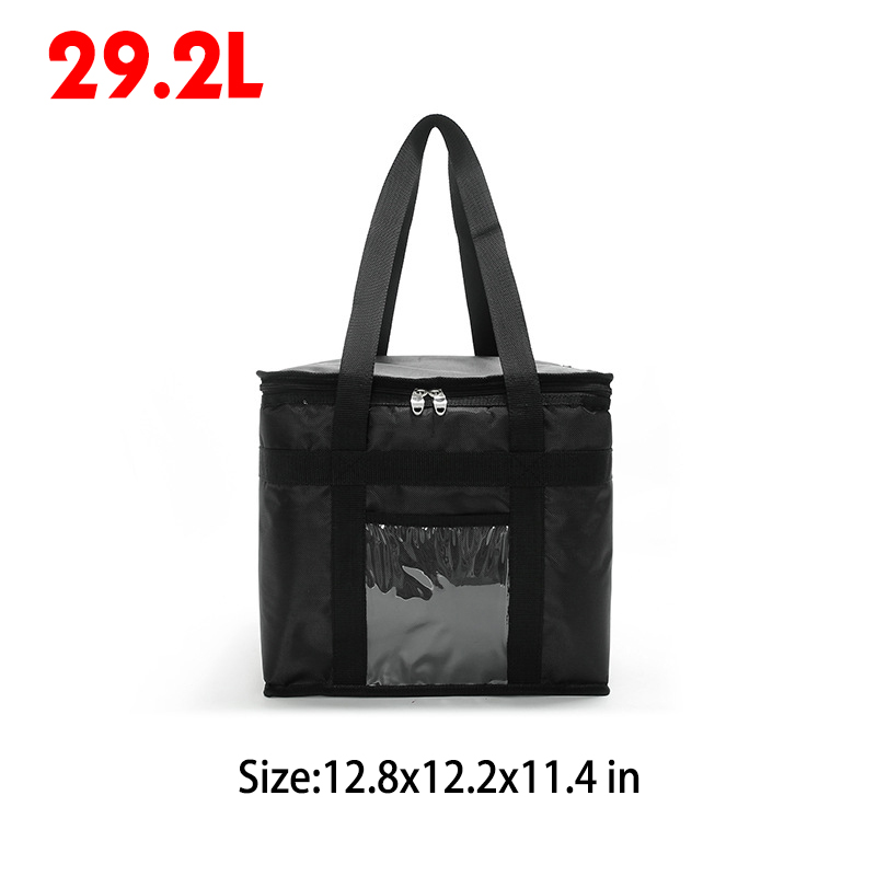 Black Hot Food Pizza Takeaway Restaurant Delivery Bag Thermal Insulated 5 Size Black Hot Food Pizza Takeaway Restaurant Delivery Bag Thermal Insulated 5 Size