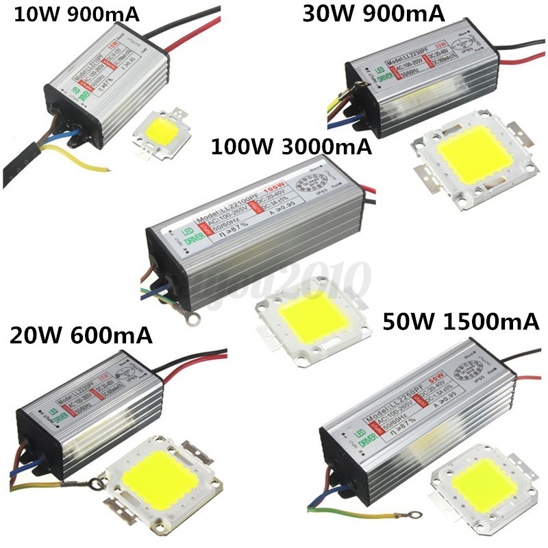 10/20/30/50/100W LED Trafo Netzteil Driver Treiber Transformator Chip Lampe IP65