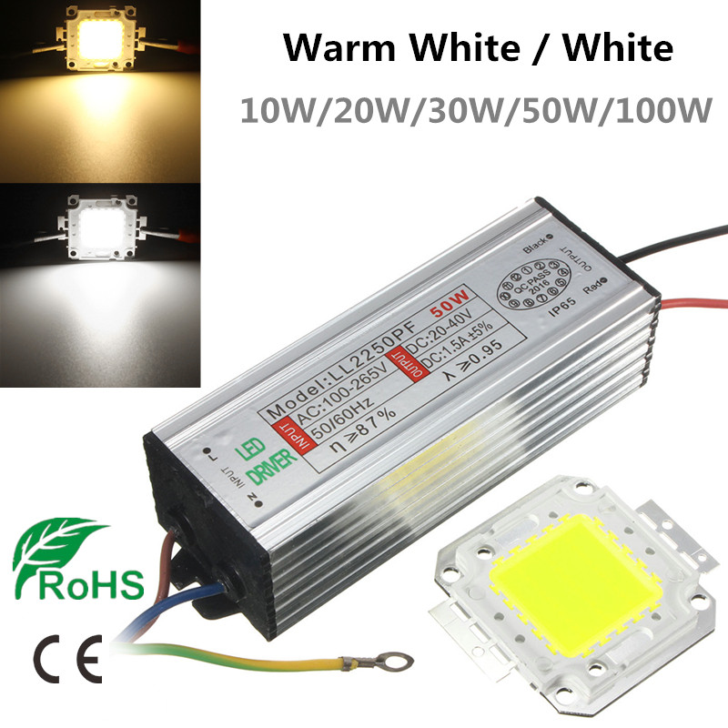 10/20/30/50/100W LED Trafo Netzteil Driver Treiber Transformator Chip Lampe IP65 - Bild 3 von 15