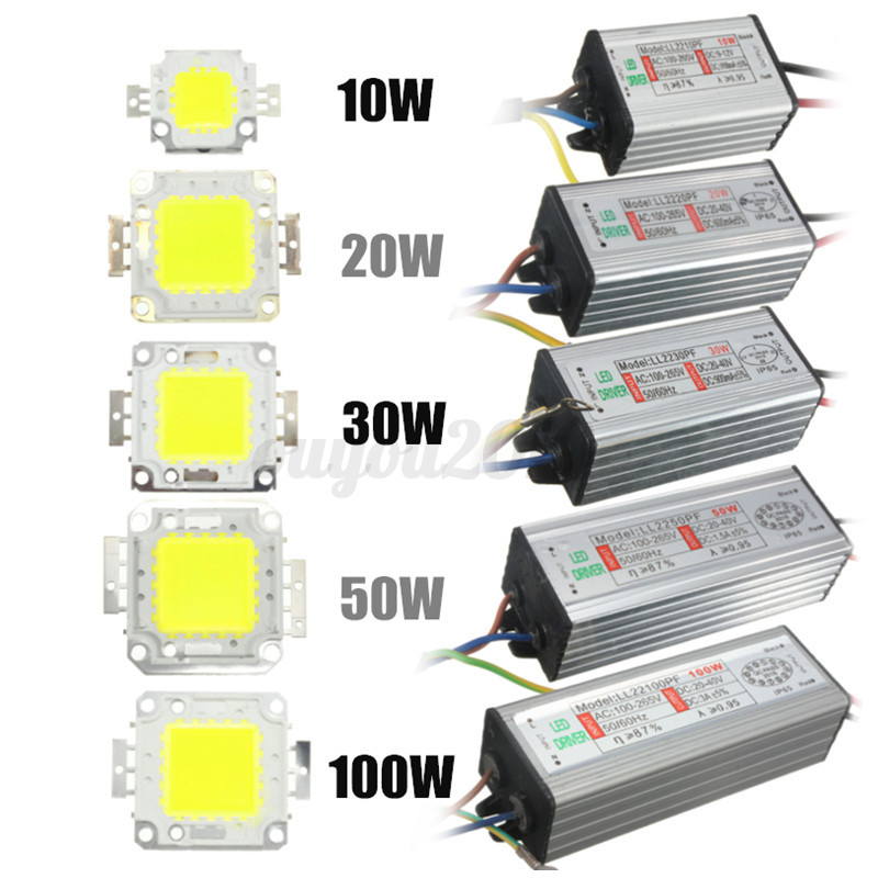 10/20/30/50/100W LED Trafo Netzteil Driver Treiber Transformator Chip Lampe IP65 - Bild 2 von 15