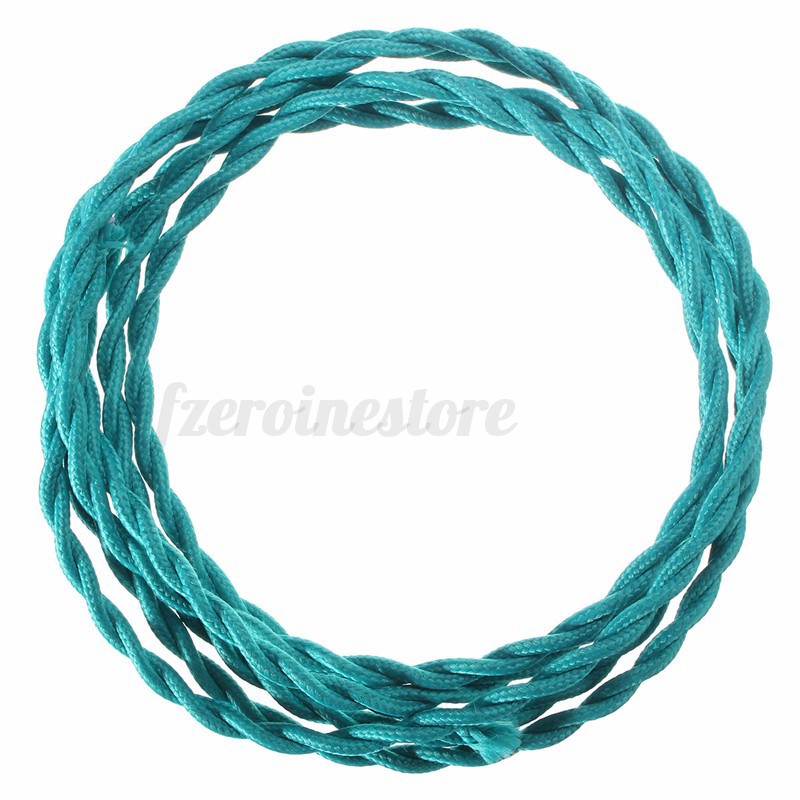 1 10m Twisted Braided Lighting 0 75mm 2 Core Fabric Cable Flex Lamp 1 10m Twisted Braided Lighting 0 75mm 2