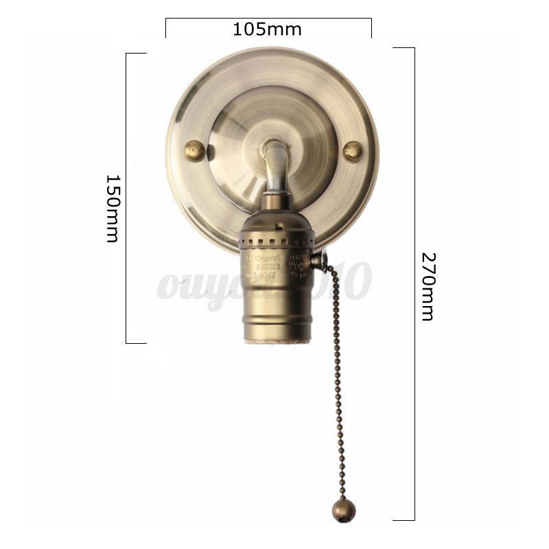 E27 Modern Vintage Wall Light Sconce Lamp Bulb Socket Holder Fixture w/ Switch eBay