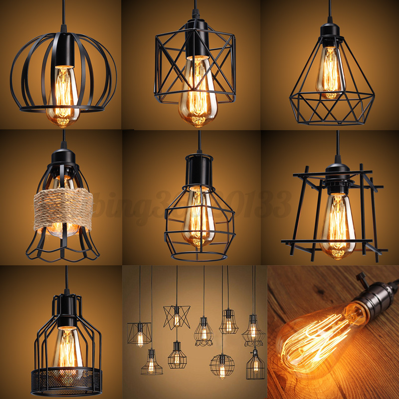 E27 Metall Vintage Industrial Hängeleuchte Deckenlampe
