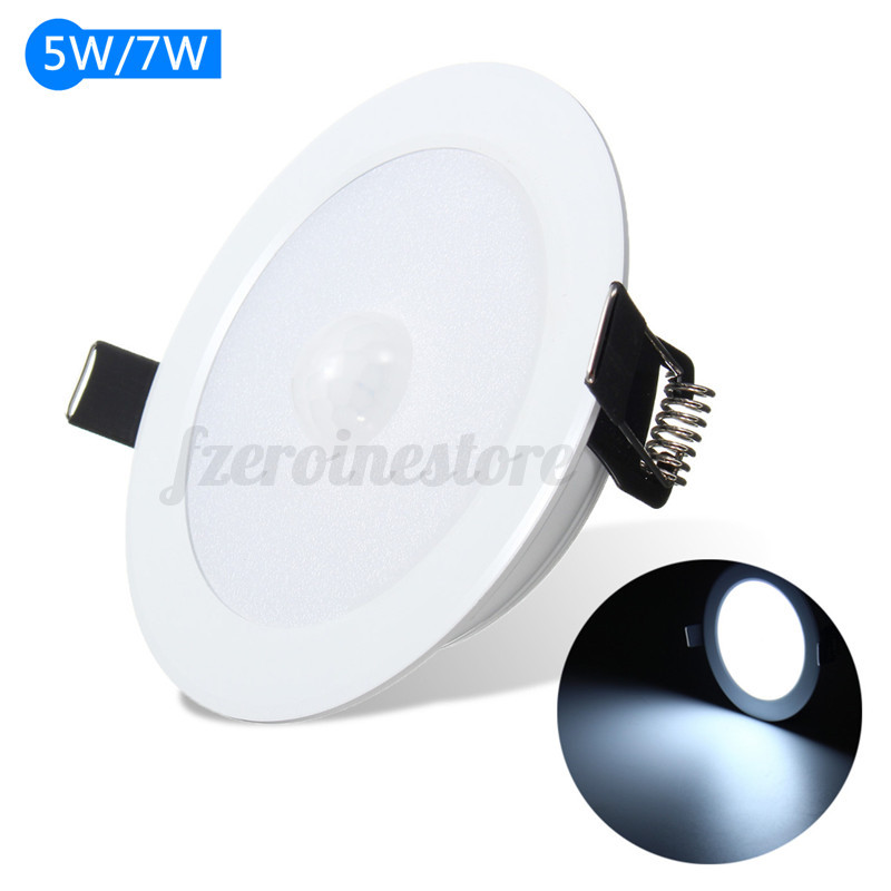 5w 7w Led Panel Recessed Light Pir Motion Sensor Downlight Round 5w 7w Led Panel Recessed Light Pir Motion