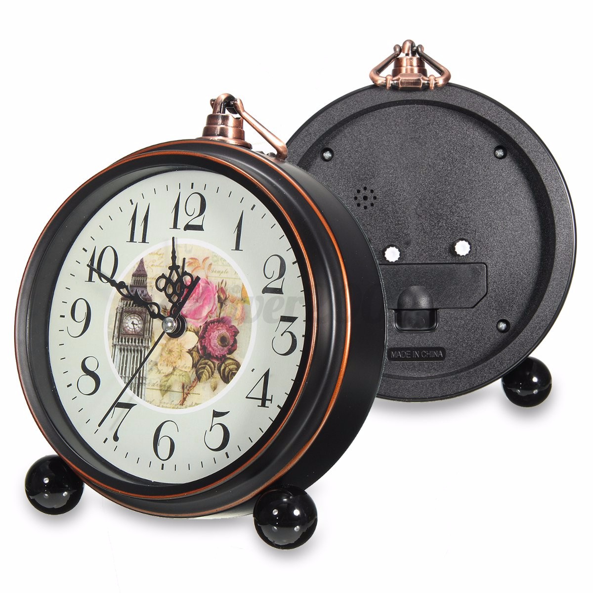 Vintage Silent Bedroom Roman Dial Bell Table Bedside ...