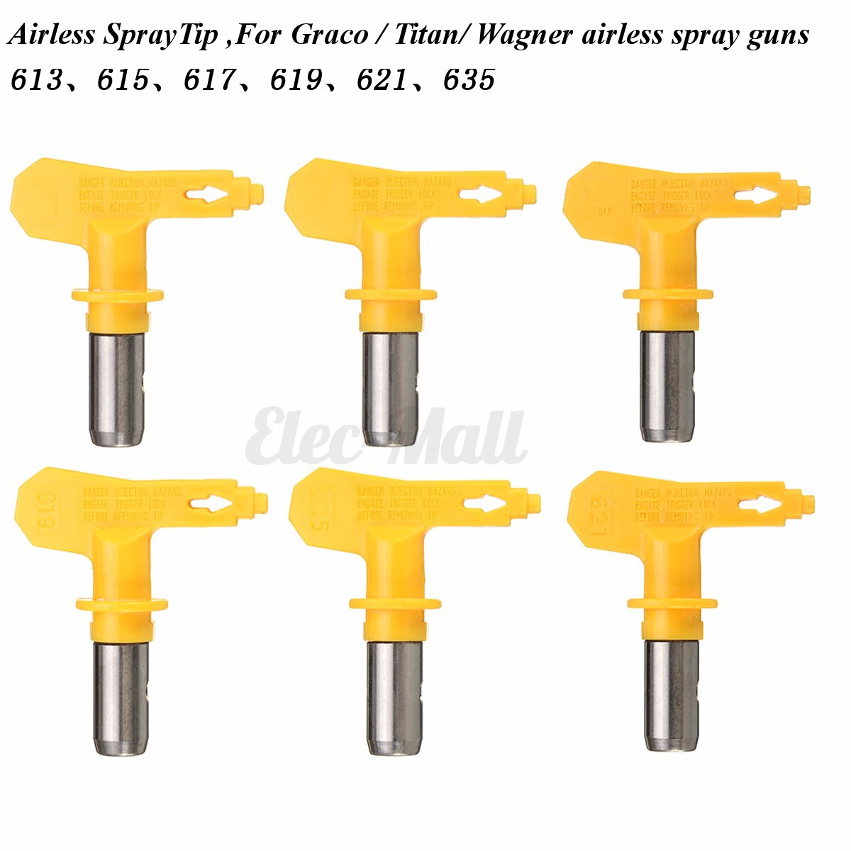 6 series yellow airless spray guns tips for graco titan graco paint sprayer tips chart