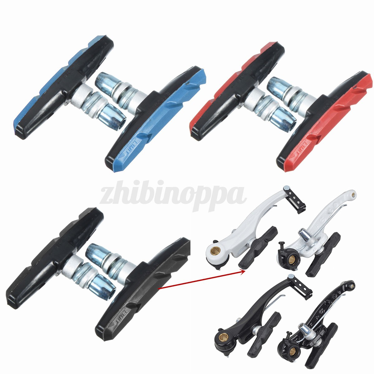 brake shoes bike 1 2 pair v brake cycle road bmx bike bicycle mtb blocks brake shoes bike 1 2 pair v brake cycle road bmx bike bicycle mtb blocks