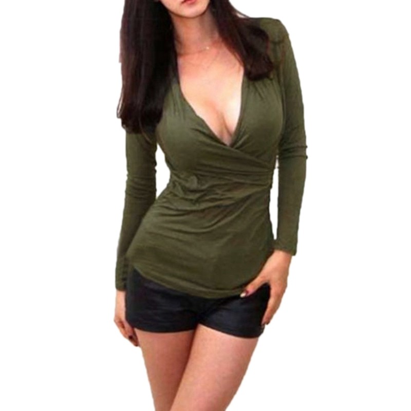 low cut v neck top
