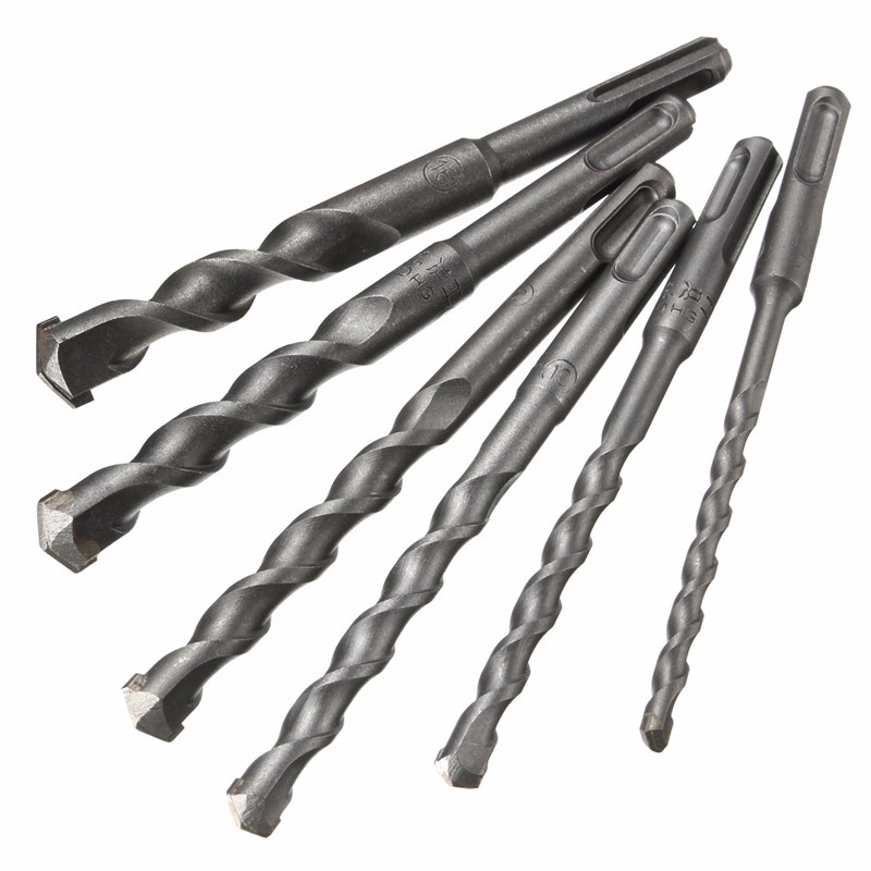 6-16mm SDS Rotary Twist Drill Bit Set Round Shank Spiral Flute For Concrete Tool