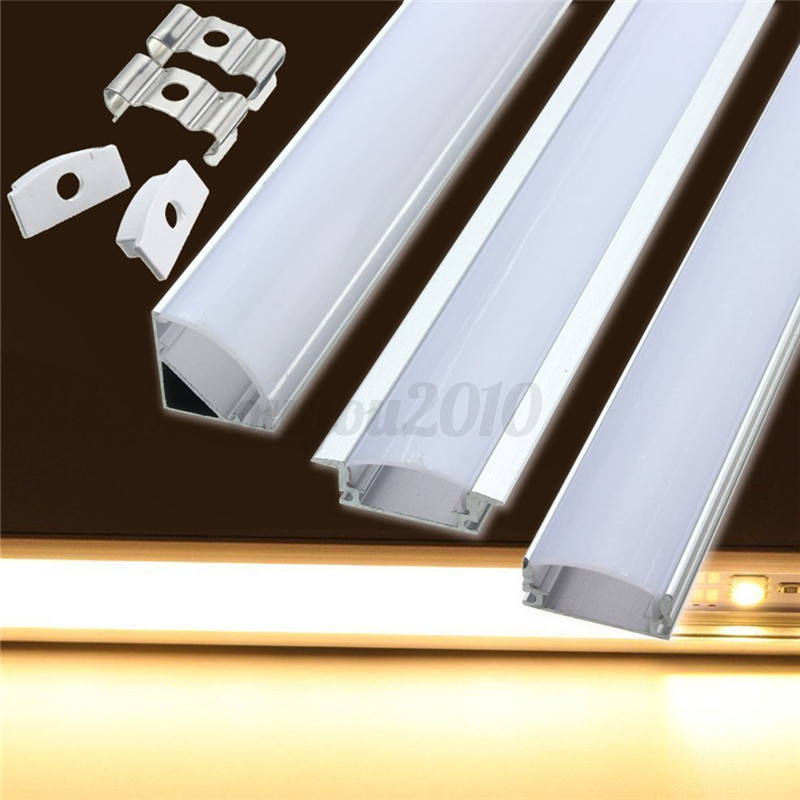Details About 50cm U Style Aluminium Channel Holder For Led Strip Light Bar Under Cabinet Lamp
